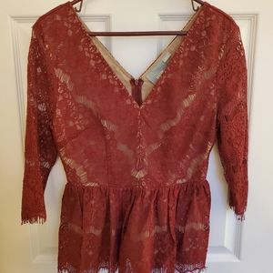 Anthropology boho top size small